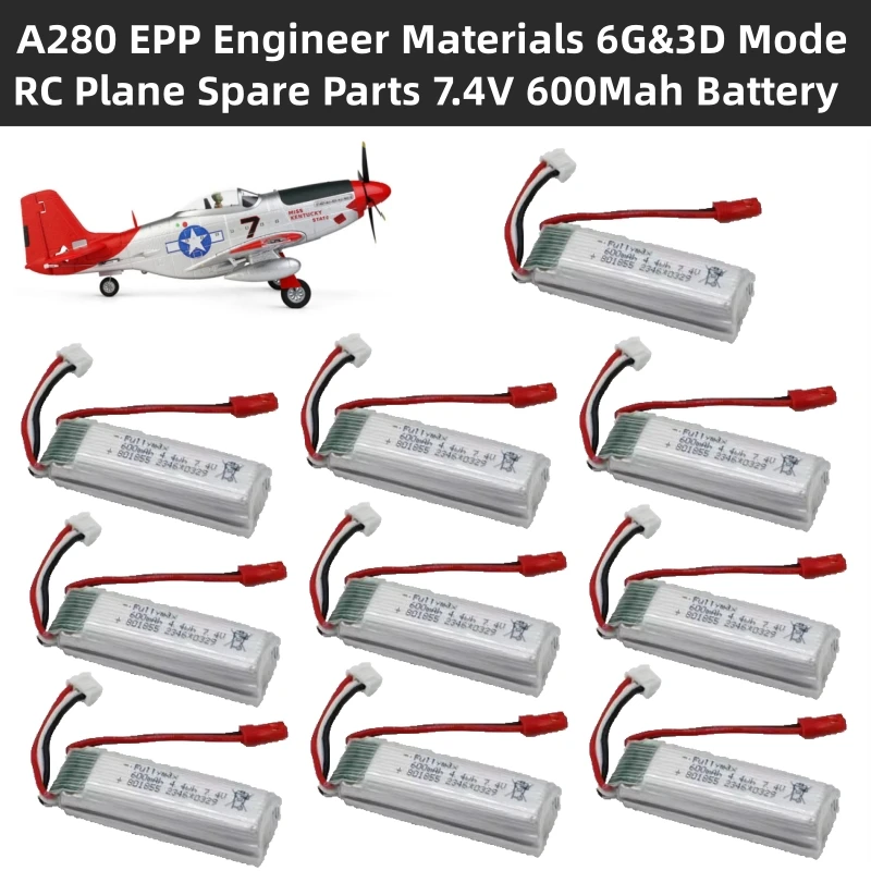 A280 EPP Engineer Materials 6G Radio Control RC Plane Spare Parts 7.4V 600Mah Battery