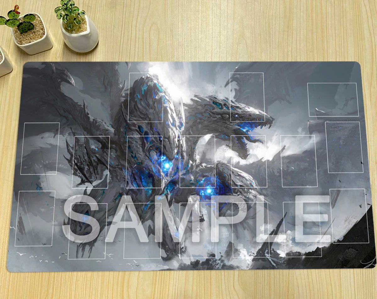 YuGiOh Blue-Eyes Alternative Ultimate Dragon TCG Mat CCG Playmat Trading Card Game Mat Board Game Pad Rubber Mouse Pad Free Bag