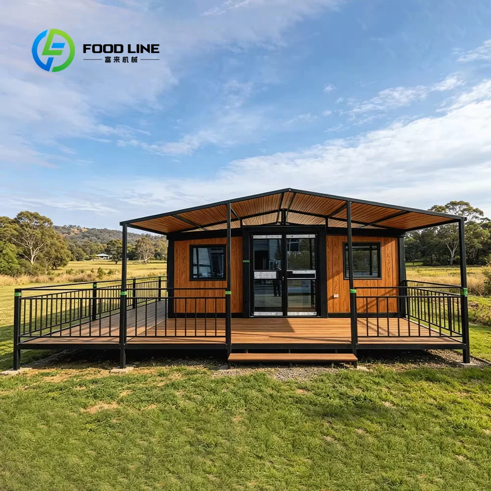 Fully Furnished Expandable Container Granny Flat House 2 Bedroom 1 Bath Foldable Steel Prefab Custom Backyard Guest Home