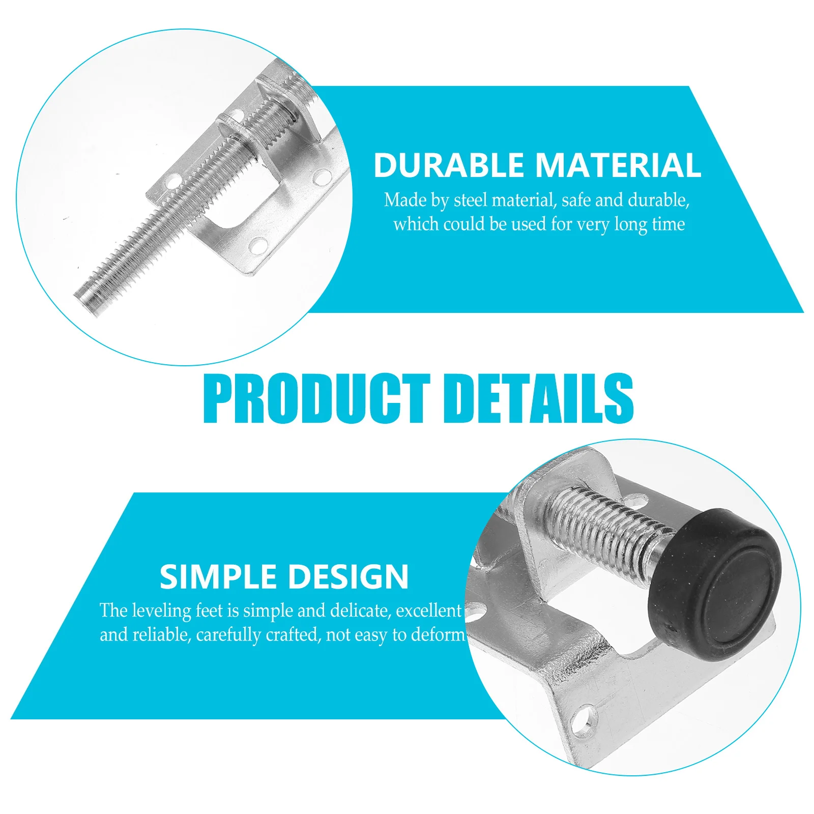 4 шт., стальные ножки с регулируемыми ножками для выравнивания