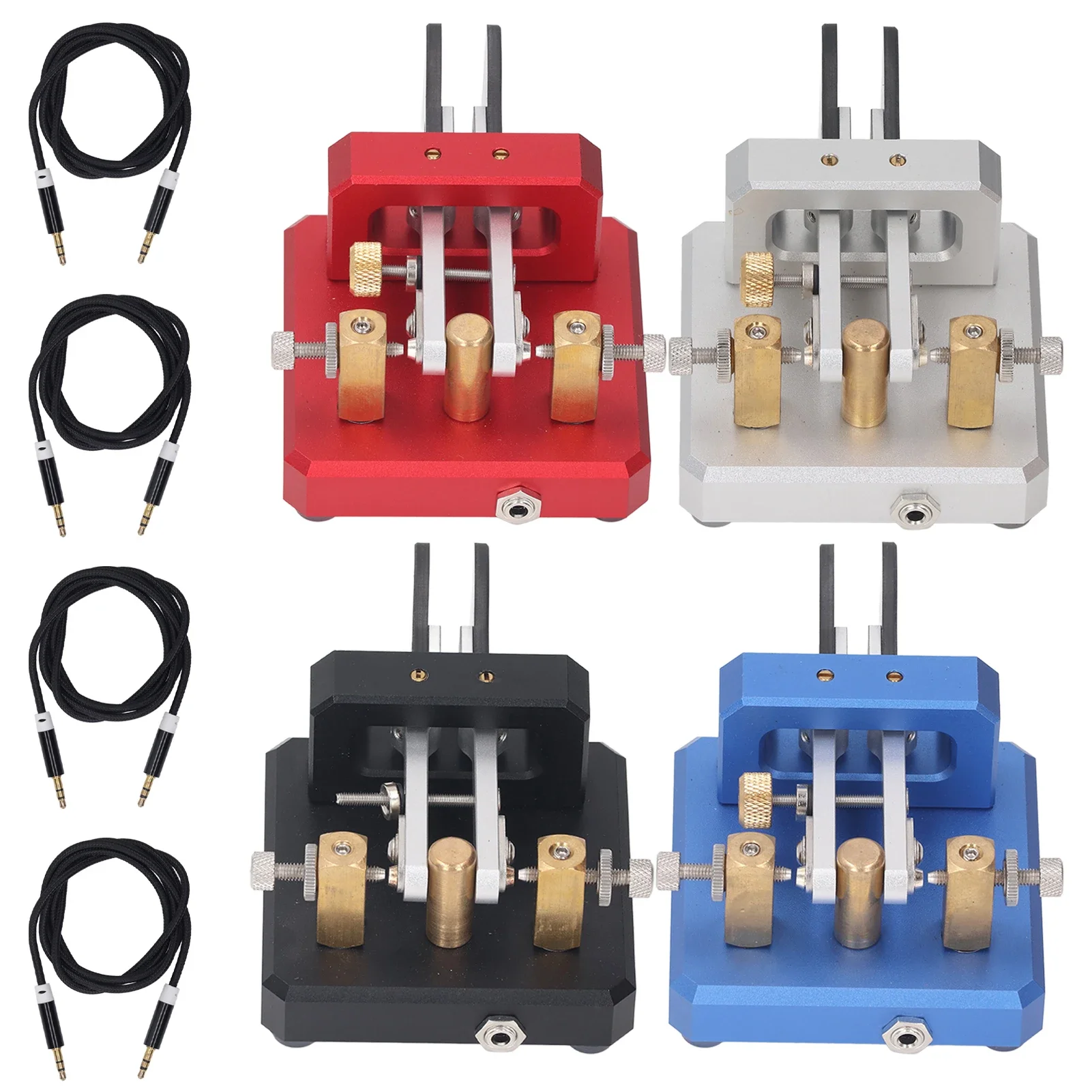 CW Shortwave Telegram Tapper CW Key Morse  Key Double Paddle Automatic for Training Telegraph Morse  Key