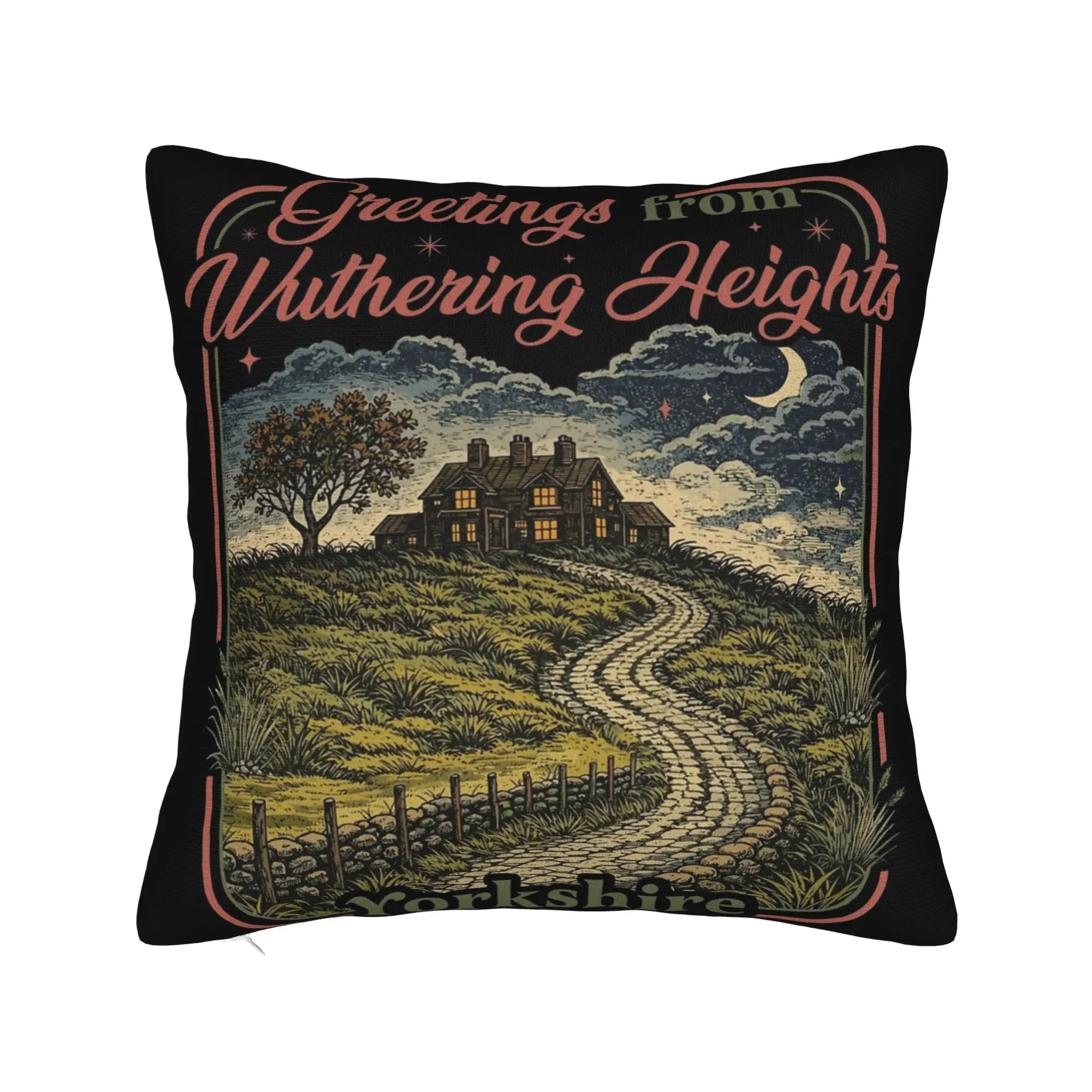 Greeting from Wuthering Heights Yorkshire Cottage Pillowcase Printing Polyester Cushion Cover Decor  Pillow Case Cover Home