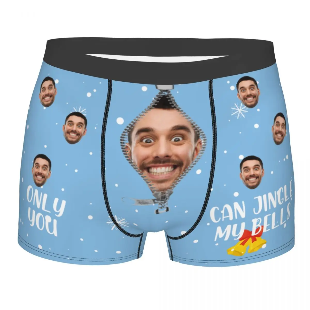 Custom Boxer Brief Shorts With Picture for Husband Christmas Gift Customize Underwear Shorts for Boyfriend's Birthday Gift