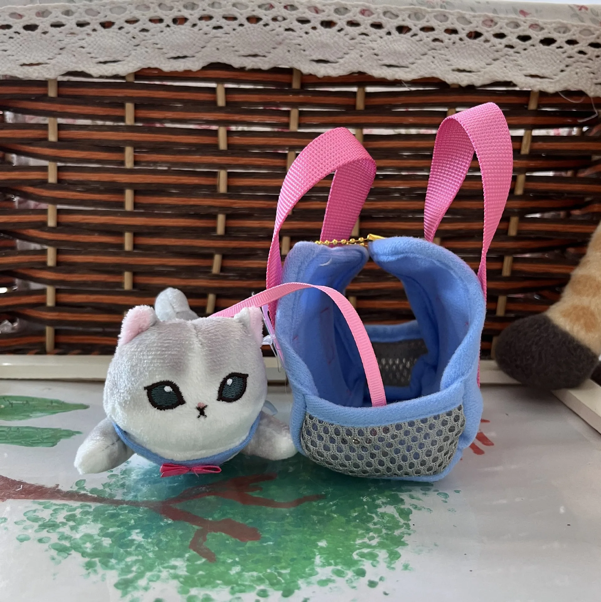 

Милый плюшевый брелок-котик Мофусанд, кукла-котик в мини-сумочке, подвеска
