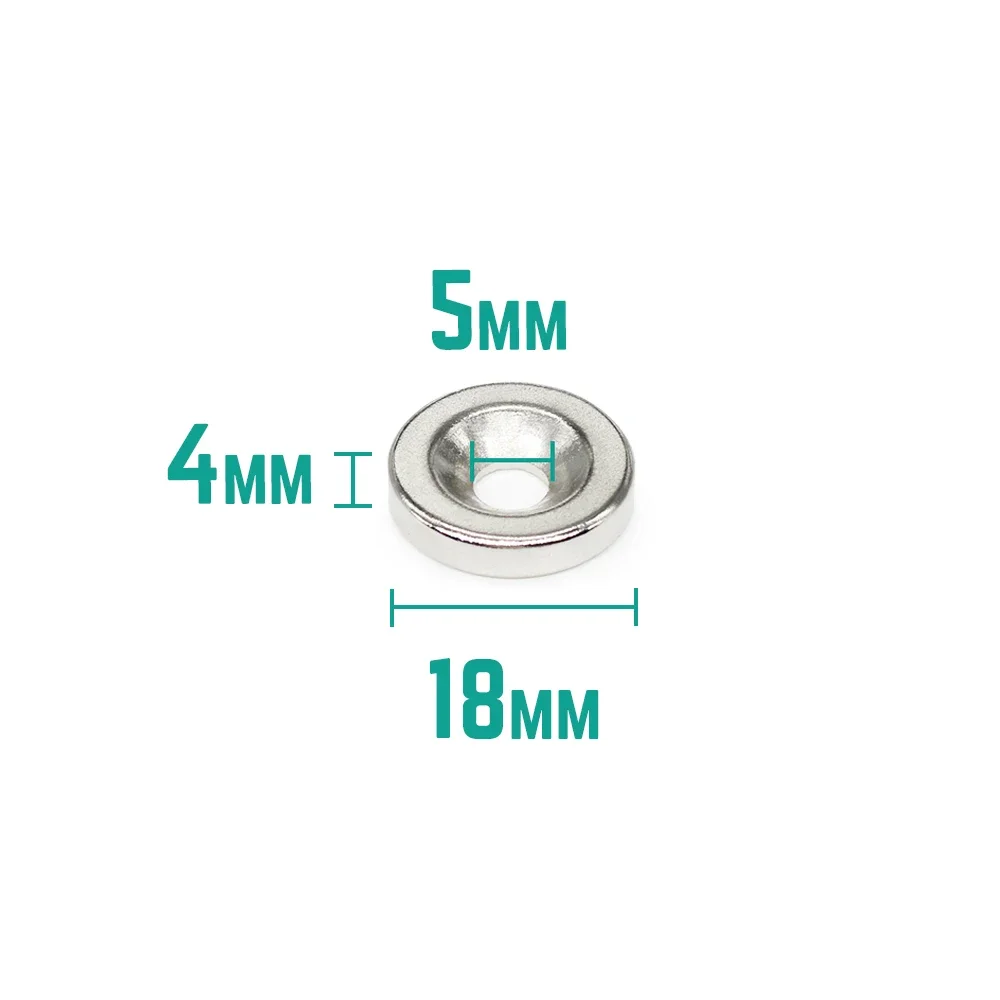 5/10/15/20/30/50PCS 18x4-5 mm Round Strong Neodymium Magnets 18*4 mm Hole 5mm Countersunk Disc Permanent Magnet 18X4-5mm 18*4-5