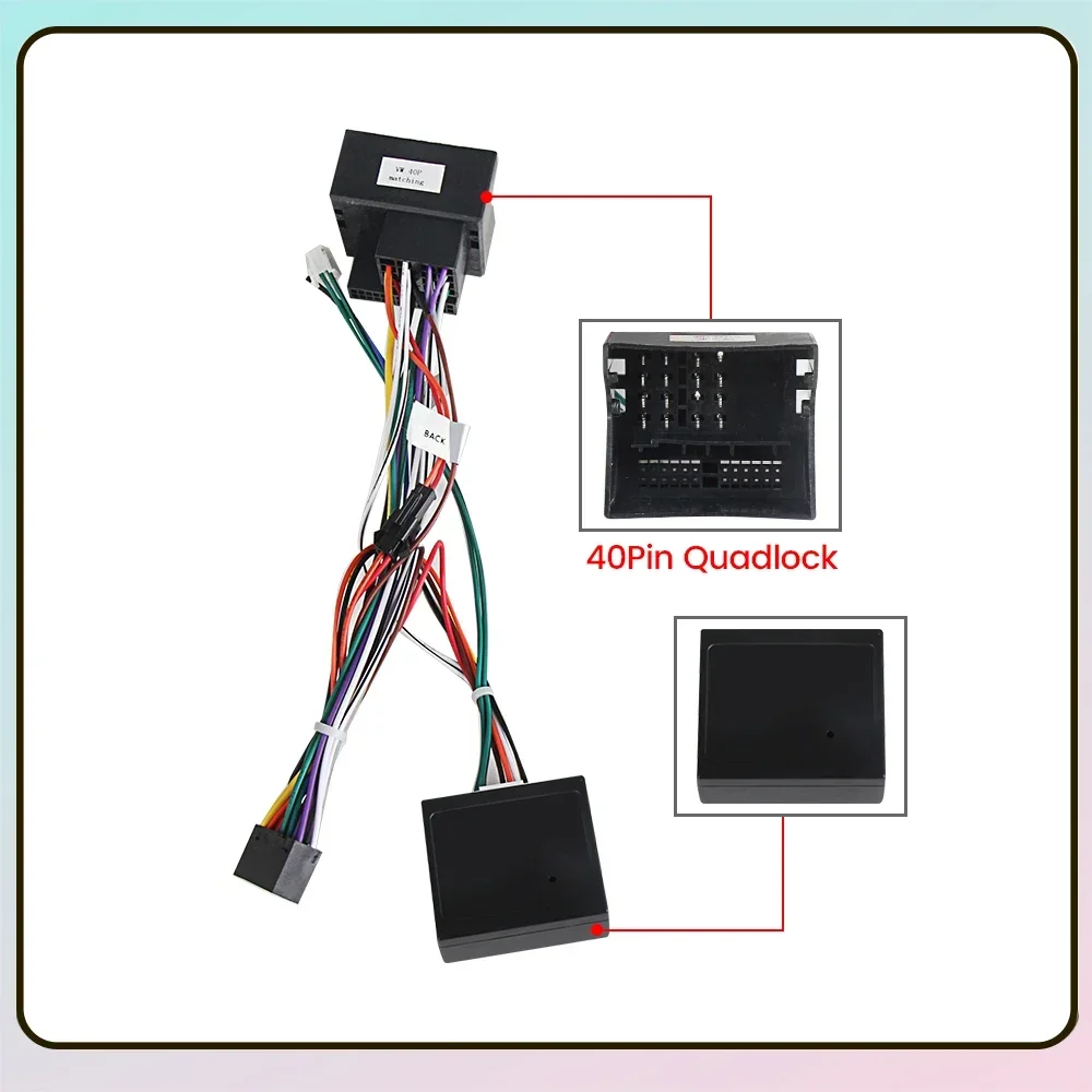 Câble Radio Android pour Volkswagen Golf 5 6 Polo Passat Tiguan Jetta Touran Skoda commande au volant Iso VW-RZ-58 boîte CANBUS