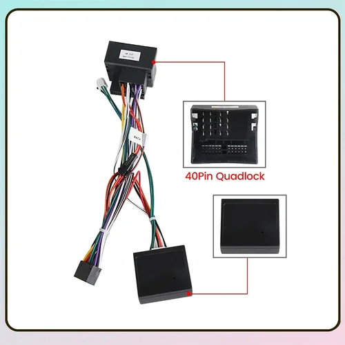 Cable de Radio Android para Volkswagen Golf 5 6 Polo Passat Tiguan Jetta Touran Skoda Control de volante Iso VW-RZ-58 CANBUS BOX