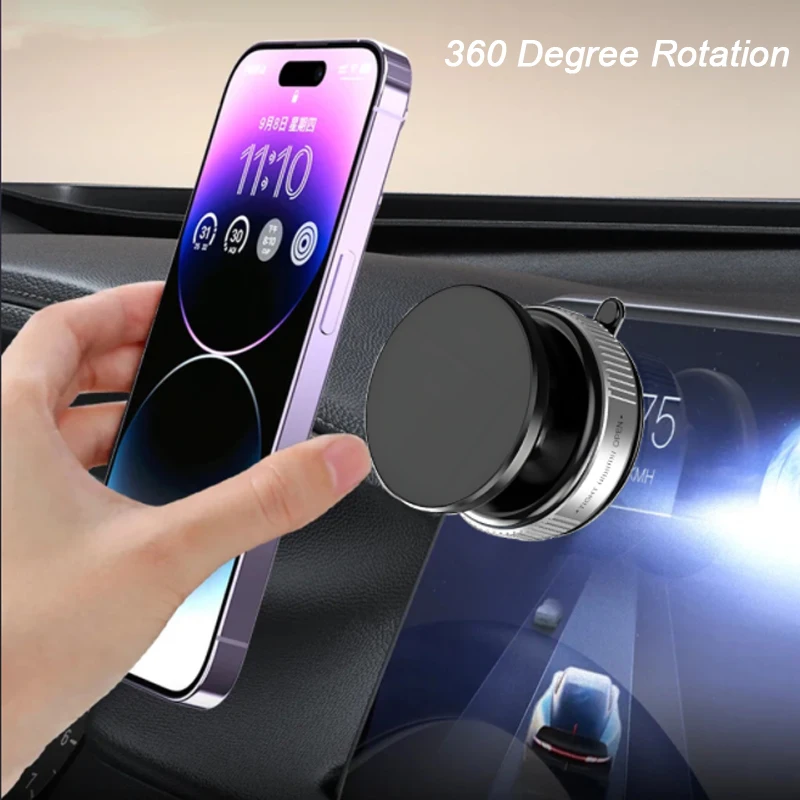 

Magnetic Vacuum Car Phone Holder 360 Degree Rotation Suction Cup Navigation Stand Bracket Car Magnetic Holder for iPhone
