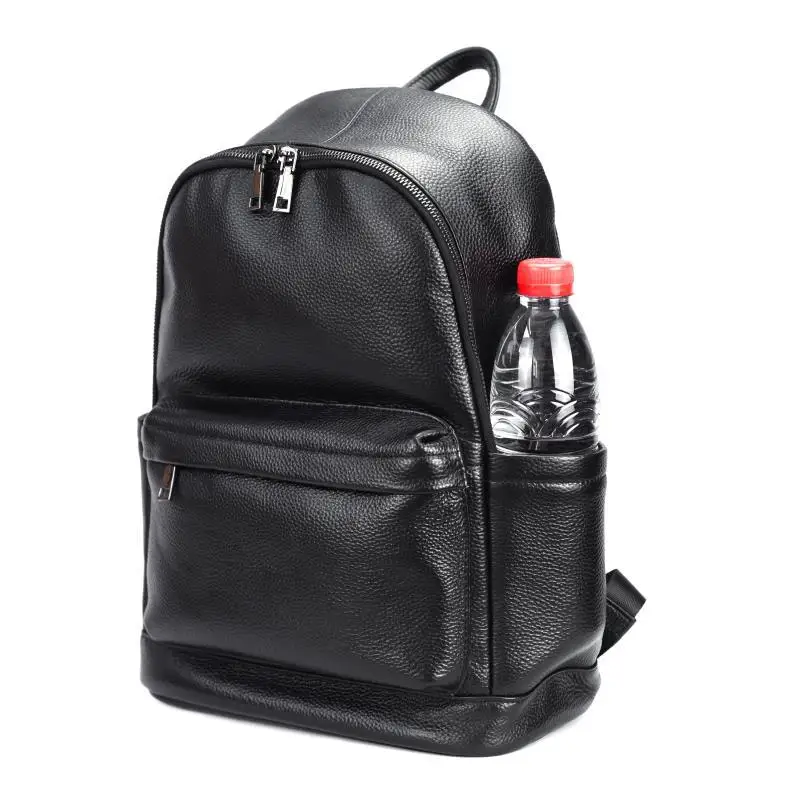 2023 New brand Natural Cowskin Genuine Leather Men\'s Backpack Fashion Large Capacity Shoolbag Boy Laptop Backpack computer Bag