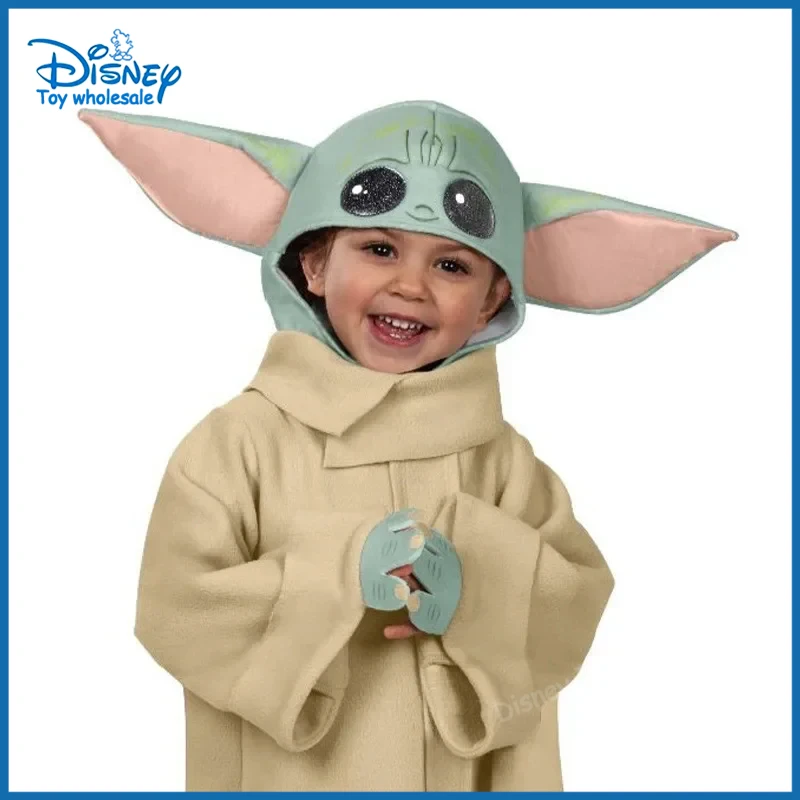 Halloween Star Wars Mandalorian Yoda Baby Costume Set Children\'s Birthday Gift Carnival Party Christmas Cosplay 3-10 Years