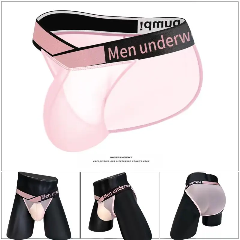 Pantaloni corti da uomo comodi slip da uomo U Pouch Coquettish ultrasottile traspirante vita bassa biancheria intima erotica da uomo