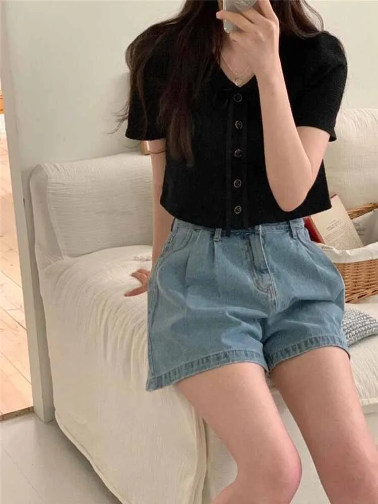 

Chic Bubble Sve Jaet Women's Thin ort Sve Sweet Age-Defng Top Commute Sle Loose Fit Single Button Closure Pure ...
