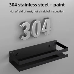 Estantes de baño de 20-50cm, estante de pared de acero inoxidable, estante de almacenamiento para ducha montado en la pared, accesorio de cocina, accesorios de baño