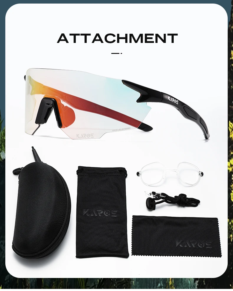 KAROS Photochrome Fahrradbrille MTB Rennrad Brillen Männer Frauen Outdoor-Sport Sonnenbrille Verstellbare Linse für Fahrrad K01 – Detail 19