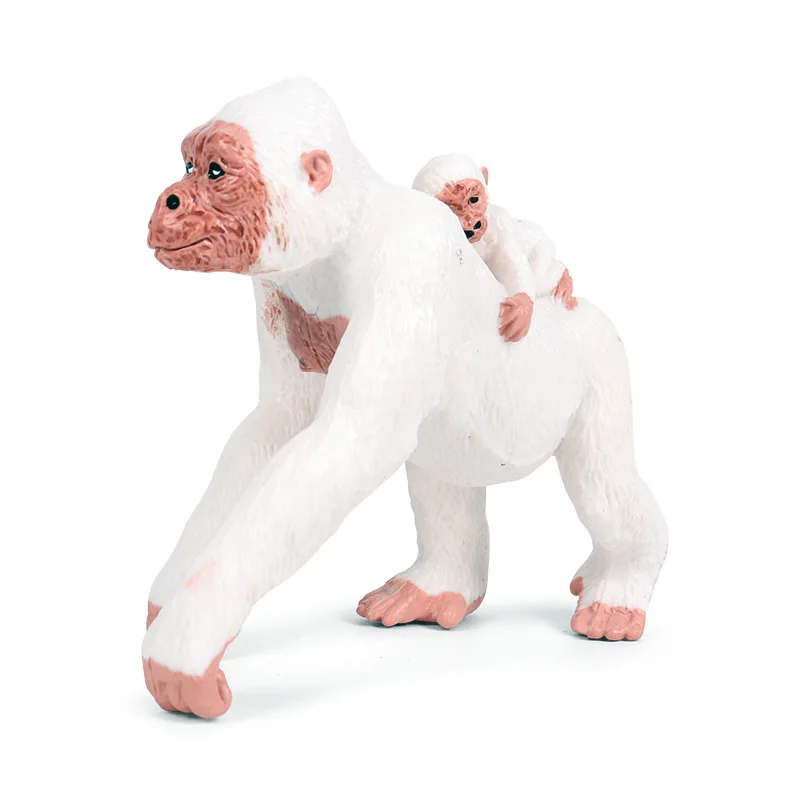 

Cross border children's cognition solid static simulation wild animal model baby back orangutan monkey model toy decorations