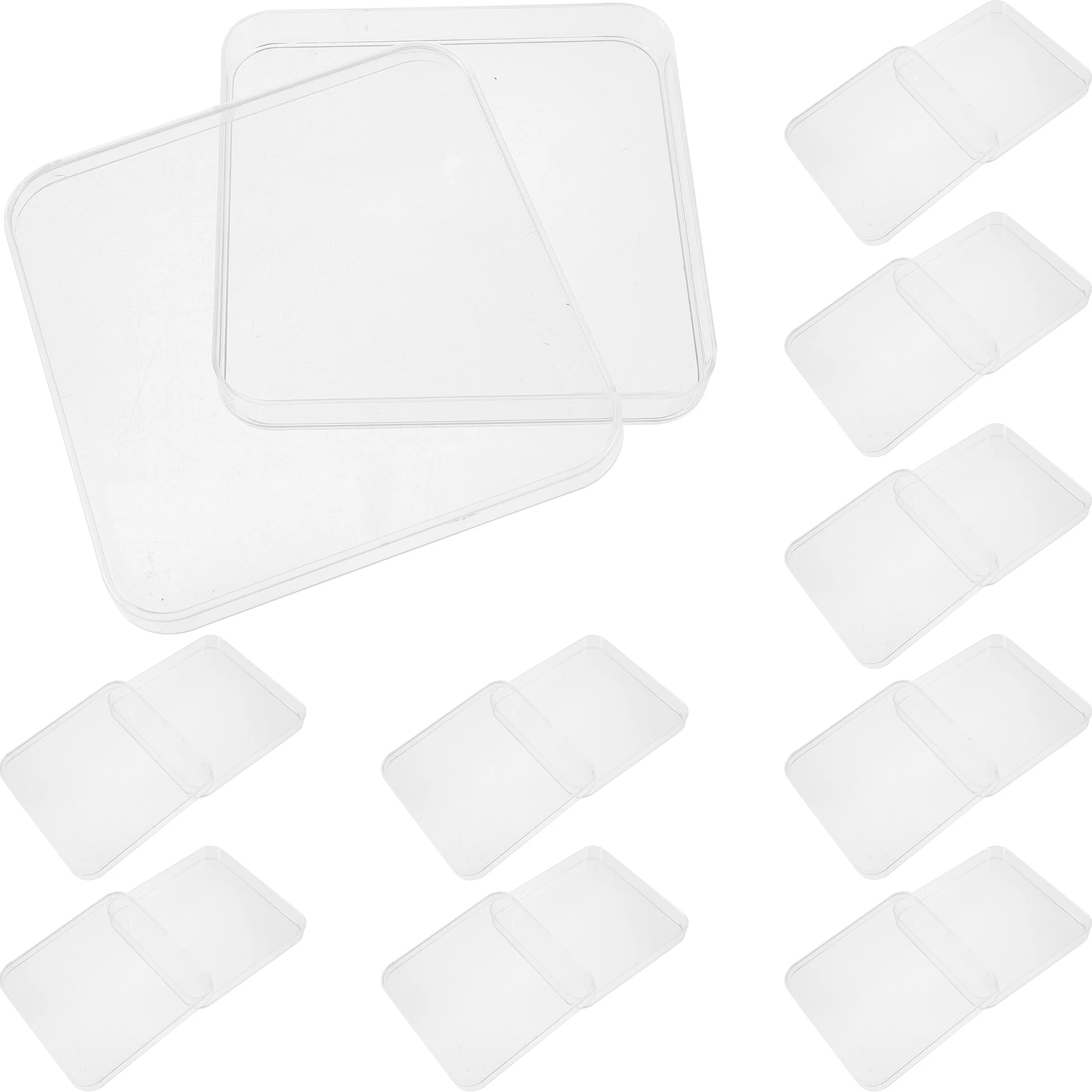 

10pcs Square Petri Dishes Transparent Plastic Culture Dishes Lid Lightweight Laboratory Chemistry Tools Equipment