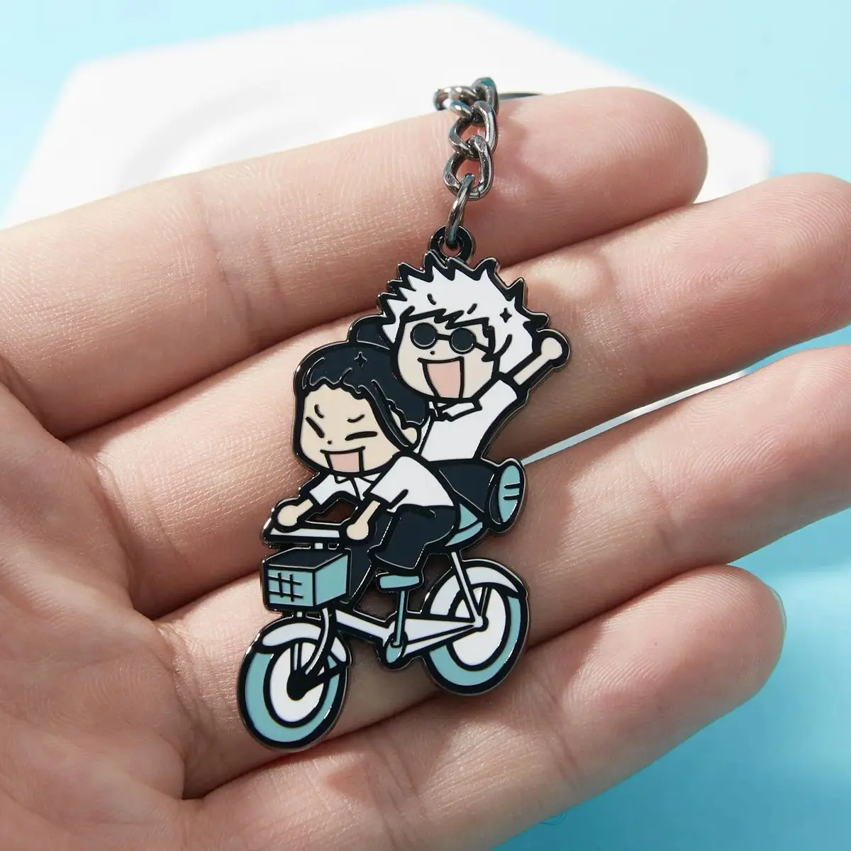 Gojo and Geto Suguru Keychain Anime Same Backpack Car Key Ring Jewelry for Woman man Jujutsu The Kaisen Cartoon Fans