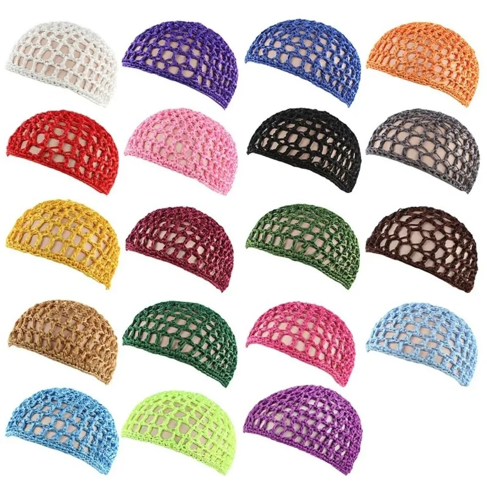 Simple Breathable Hair Net Cap Comfortable Crochet Cap Turban Hat Hollowout Mesh Wig Caps Prayer