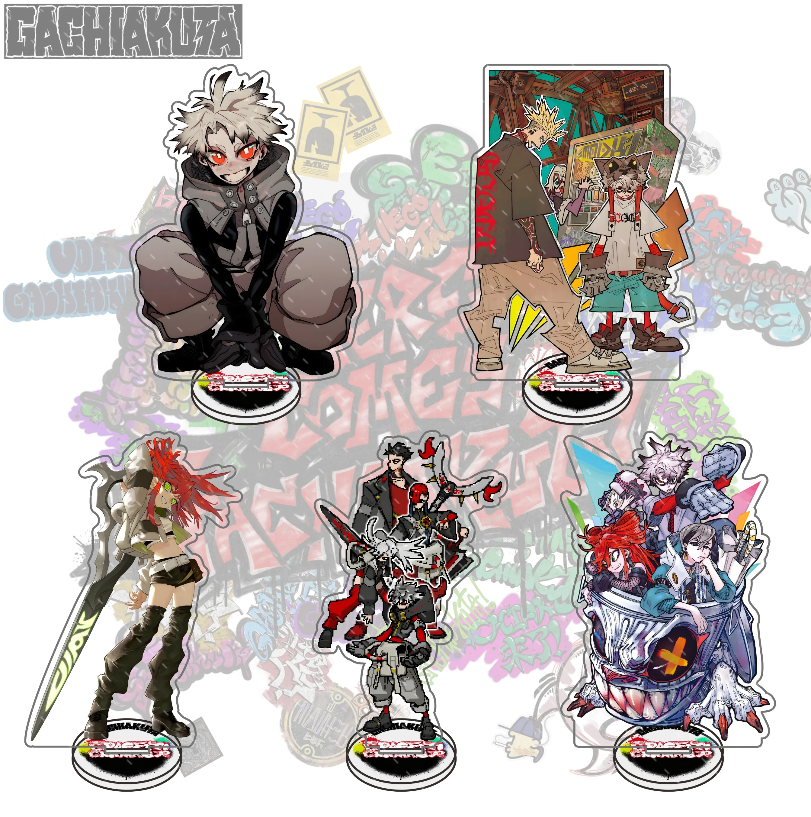 

Gachiakuta Anime Acrylic Stand 15cm Rudo Enjin Jabber Zanka Double-sided HD Print Desk Decor Collectible Gift For Fans