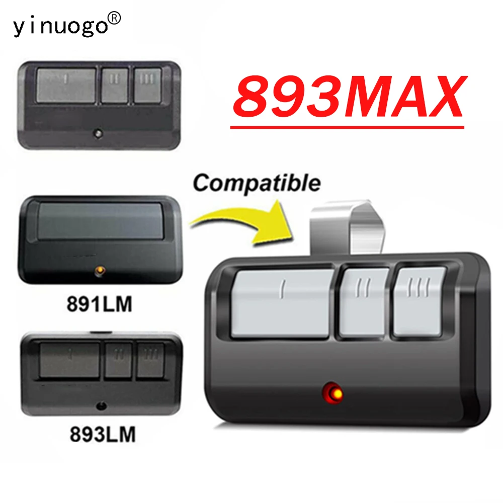 893MAX Remote Control 973LM 971LM 972LM 974LM 373LM 371LM 891LM 893LM 91LM Garage Door Opener 310MHz 315MHz 390MHz Rolling Code