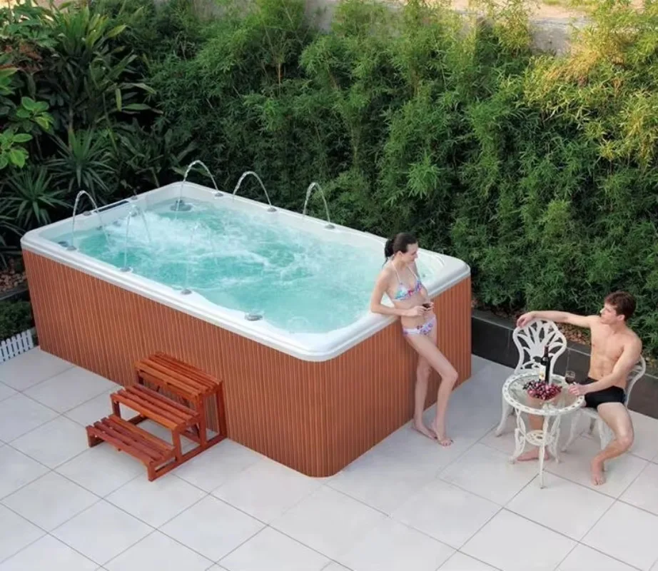 Backyard Acrylic Outdoor Mini Swimming Pool Spa Whirlpool Endless Pool