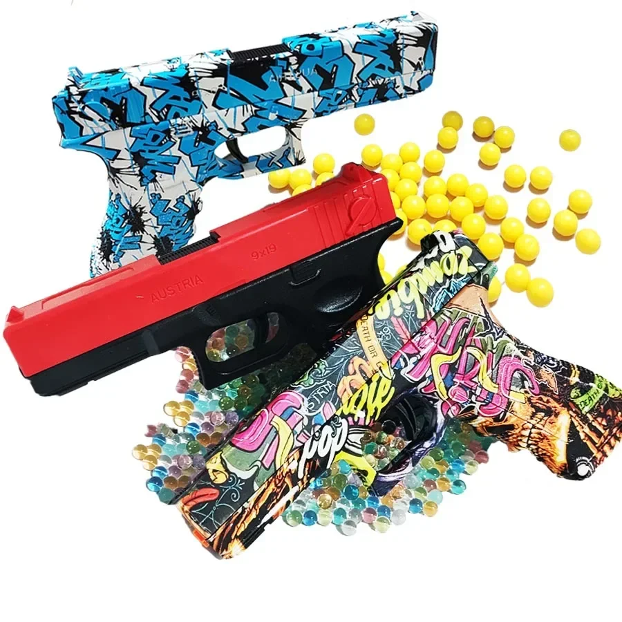 Double Ball Shoting Soft Bullet Toy Gun Manual Pistol Foam Ball Airsoft Launcher CS Games Weapons for Kids Boys Gift