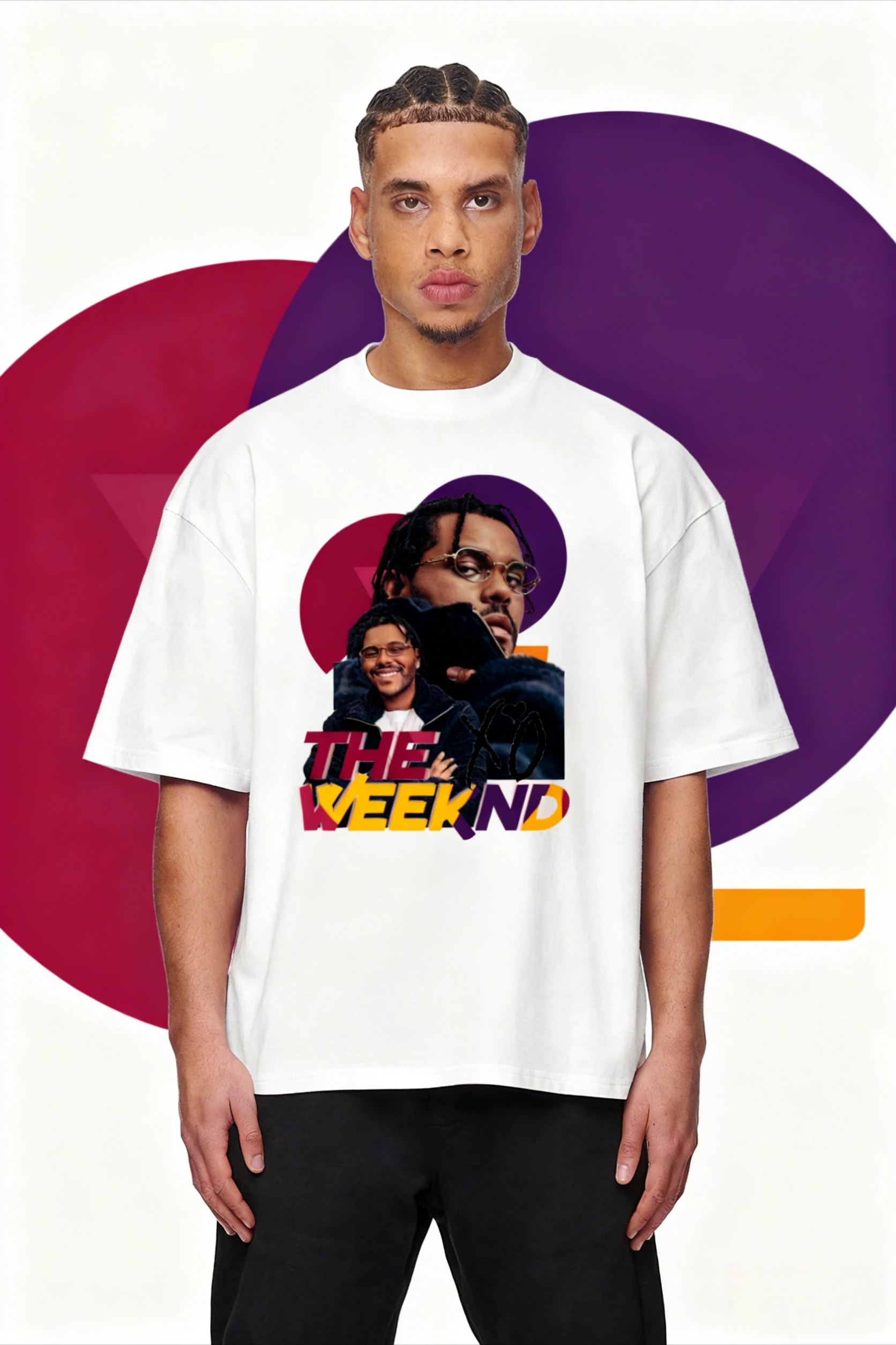 2025-26 جنوب أفريقيا الصيف The Weeknd الجرافيك 100% القطن الخالص المطبوعة مغني الراب الهيب هوب الاتجاه تي شيرت للجنسين الرجال عادية Y2k