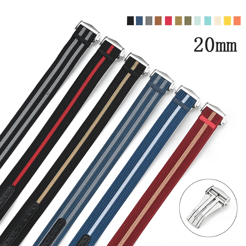 

Нейлоновый ремешок 22 мм для Omega X Swatch MoonSwatch 20 мм, водонепроницаемый складной ремешок с пряжкой, браслет для Seamaster 300 для Seiko