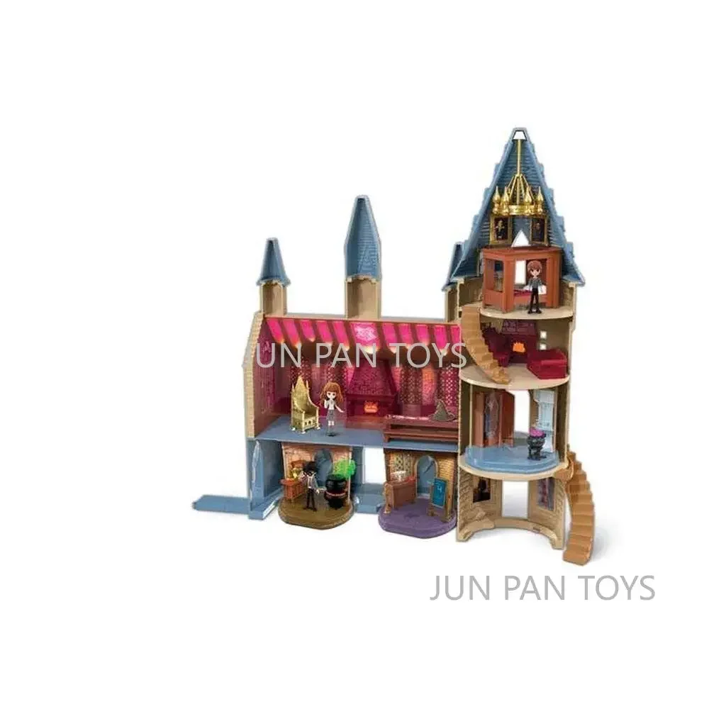 Wizarding World Harry Potter Magical Minis Hogwarts Castle Model with 12 Accessories Light Sound Exclusive Hermione Doll Kid Toy