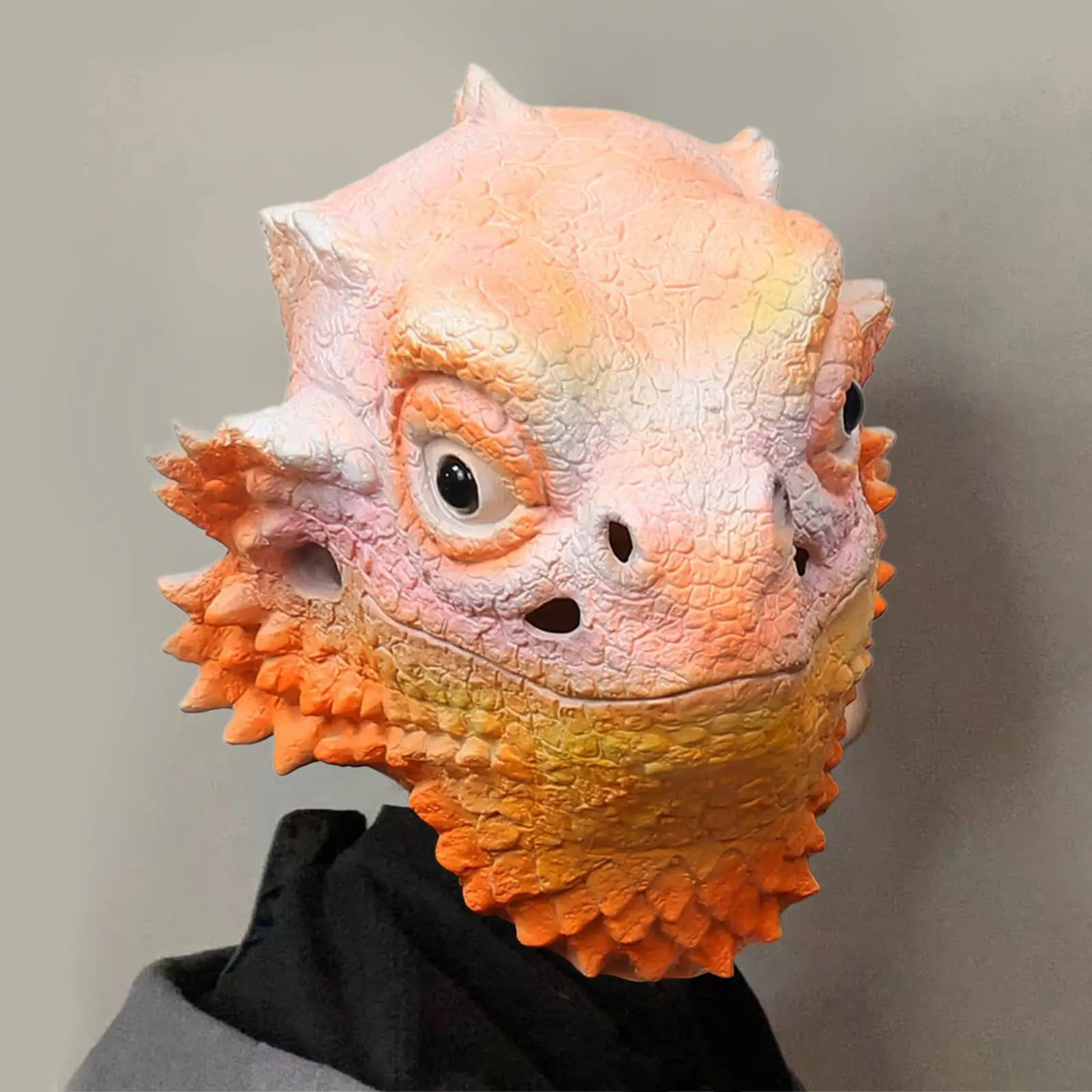 Lizard Mask Latex Headwear Lizard Cosplay Halloween Masquerades Mask for image 2