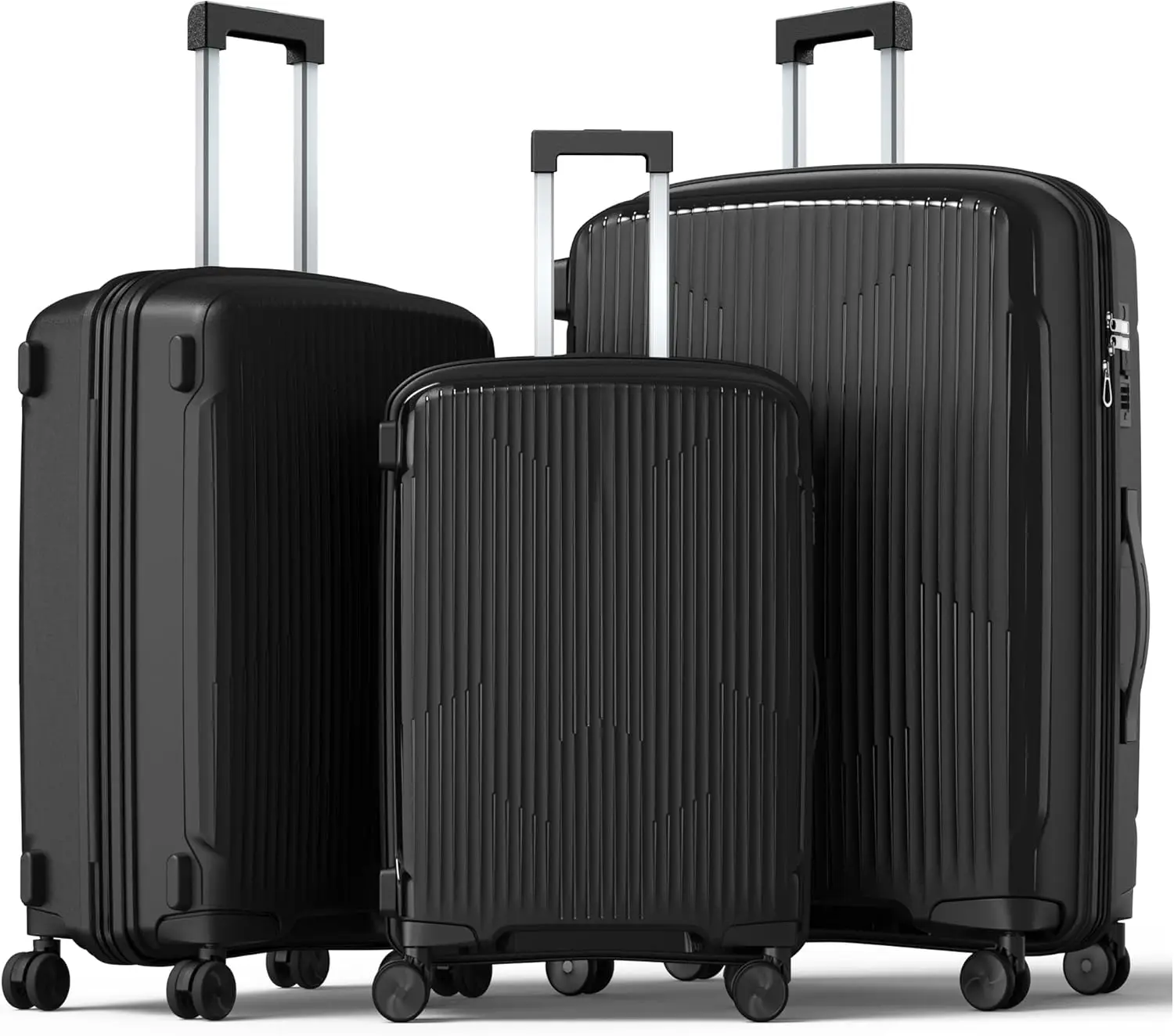 

Luggage Set, 3-Piece Hardside Suitcase Set, 20-inch Carry On, 24-inch, 28-inch Luggage