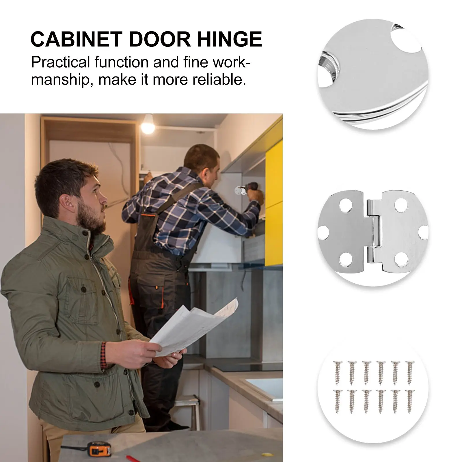 

180 Degree Hinge Pure Copper Hinges Kitchen Cabinet Silver niture Accessories