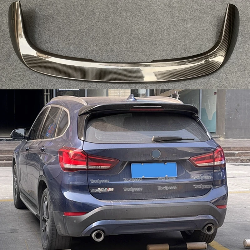 

For BMW X1 F48 2017 2018 2019 2020 2021 2022 Spoiler ABS Glossy Black Rear Roof Spoiler Trunk Lip Wing Car Accessories