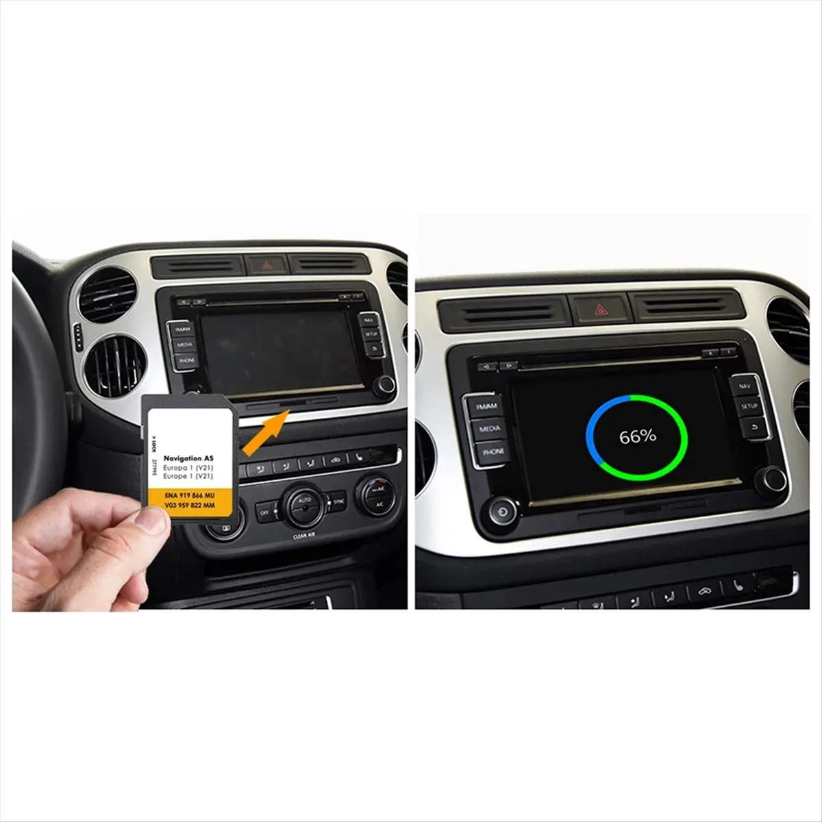 Cartão de Navegação Goodprice NOVO para VW Discover Media AS V21 Mapa Reino Unido Europa 2025 Cartão SD de Navegação 32GB