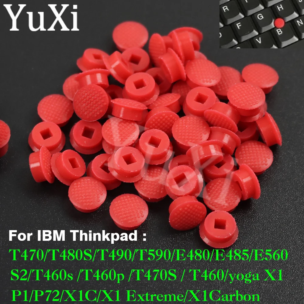 10Pcs Mouse Laptop Pointer TrackPoint Cap for Lenovo IBM Thinkpad T460S T470P E480 E485 X1 Yoga Carbon S2E570 Red Rubber Caps