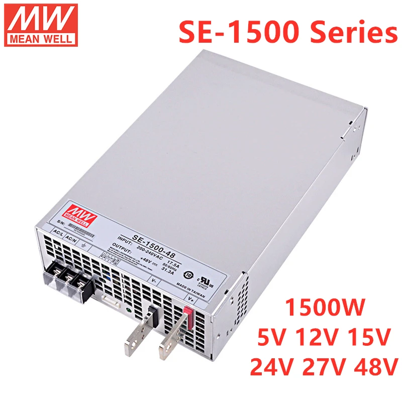 MEAN WELL SE-1500 Series Single Output Power Supply 1500W SE-1500-5 SE-1500-12 SE-1500-15 SE-1500-24 SE-1500-48