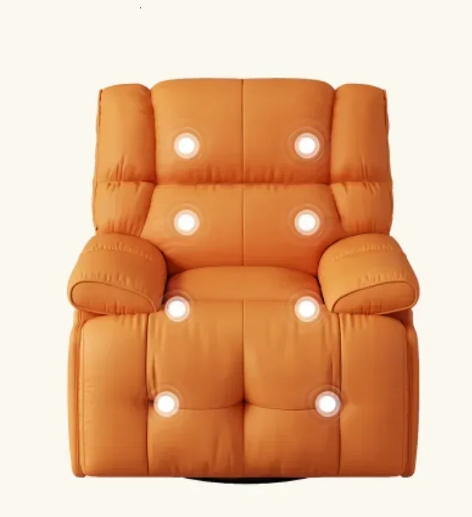 Customized Modern Hotel Lobby Bed Functional Electric Massage Sofa Chair with Manual-wired Control and 360 Degree Swivel