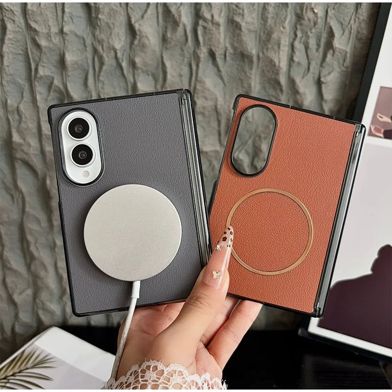 Shockproof Foldable Phone Case Magnetic Dual Hinge For Samsung Galaxy Z Fold 8 7 6 5 Fold8 Ultra Protective Cover Anti Drop Item