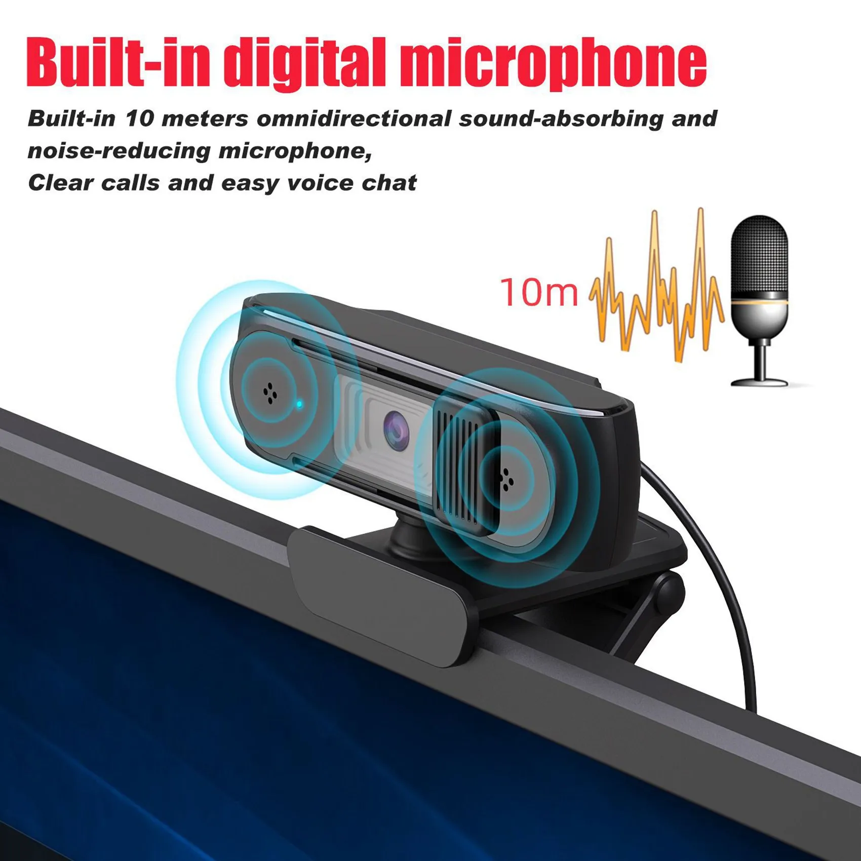 

Веб-камера AB-1080P с микрофоном, настольный компьютер, ноутбук, USB-веб-камера для видеозвонков, конференций