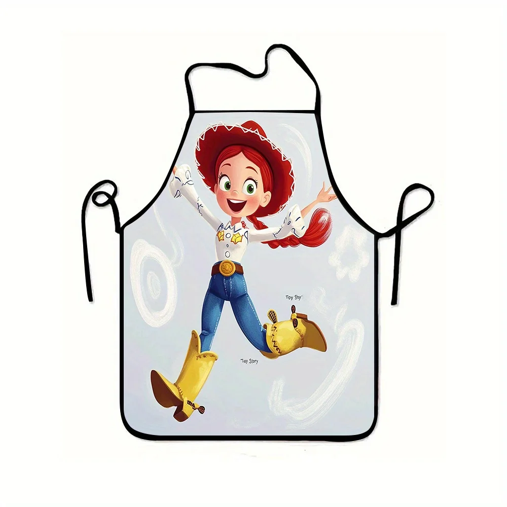 قطعة واحدة من مريلة جيسي كاوبوي - بدون أكمام، بتصميم مطبوع ملون، مثالية للصياغة والخبز والرسم والتنظيف المنزلي ومستلزمات المطبخ