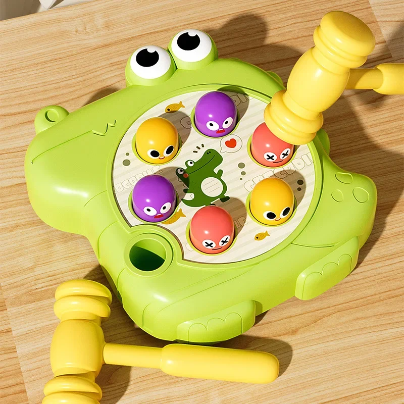 Montessori Baby Toys Cartoon Animal Theme Knocking Game Parent Child Board Hammering Game Toddler Educational Birthday Gifts