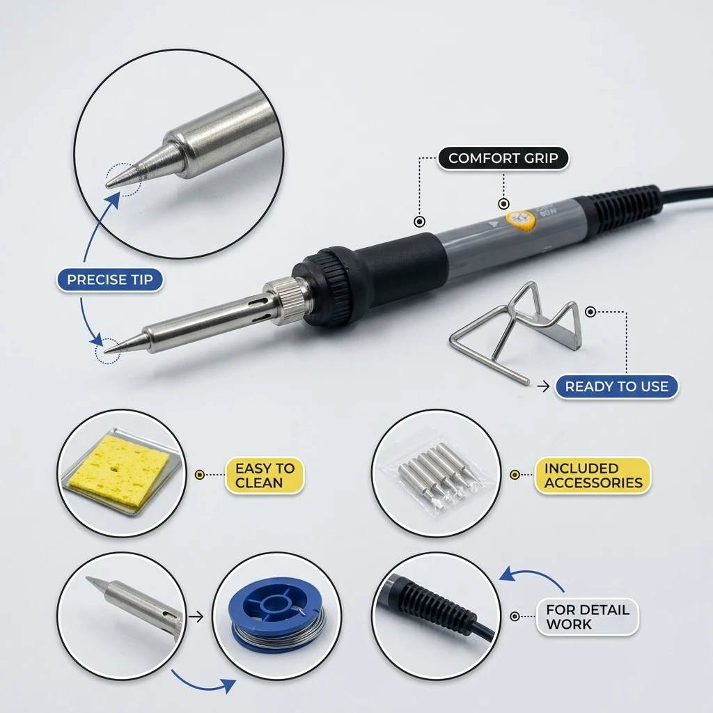 1/5 шт. 60 Вт Электрический па – обзор и цена Diy Soldering Station No Electronics