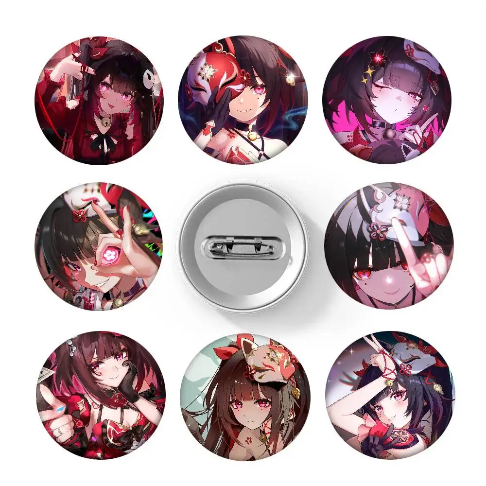 Game Honkai Star Rail Sparkle Round Badge Lapel Pin Backpack Clothing Jewelry Accessories Gift Brooch