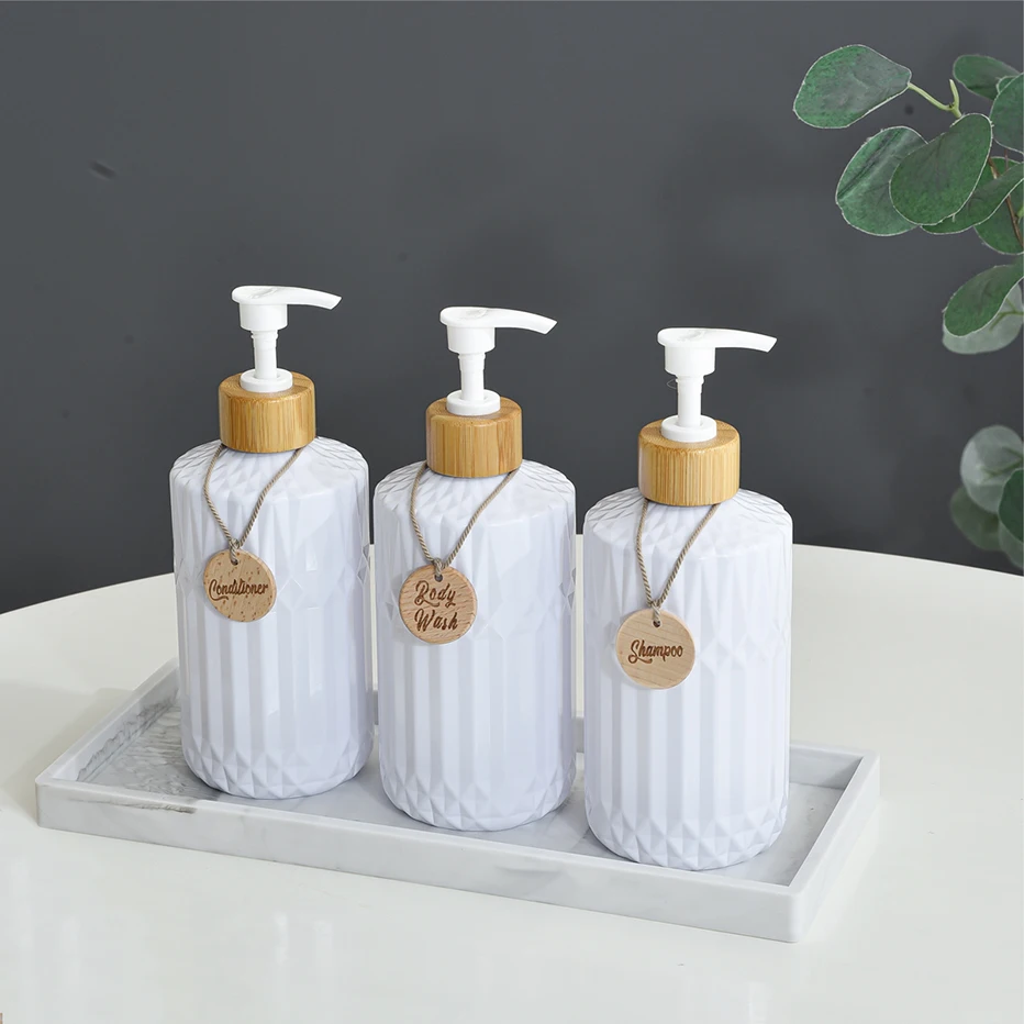 Bathroom Shower Dispenser Bottles for Shampoo Conditioner Body Wash Hands Dishes Dispenser Pump Soap Bottles