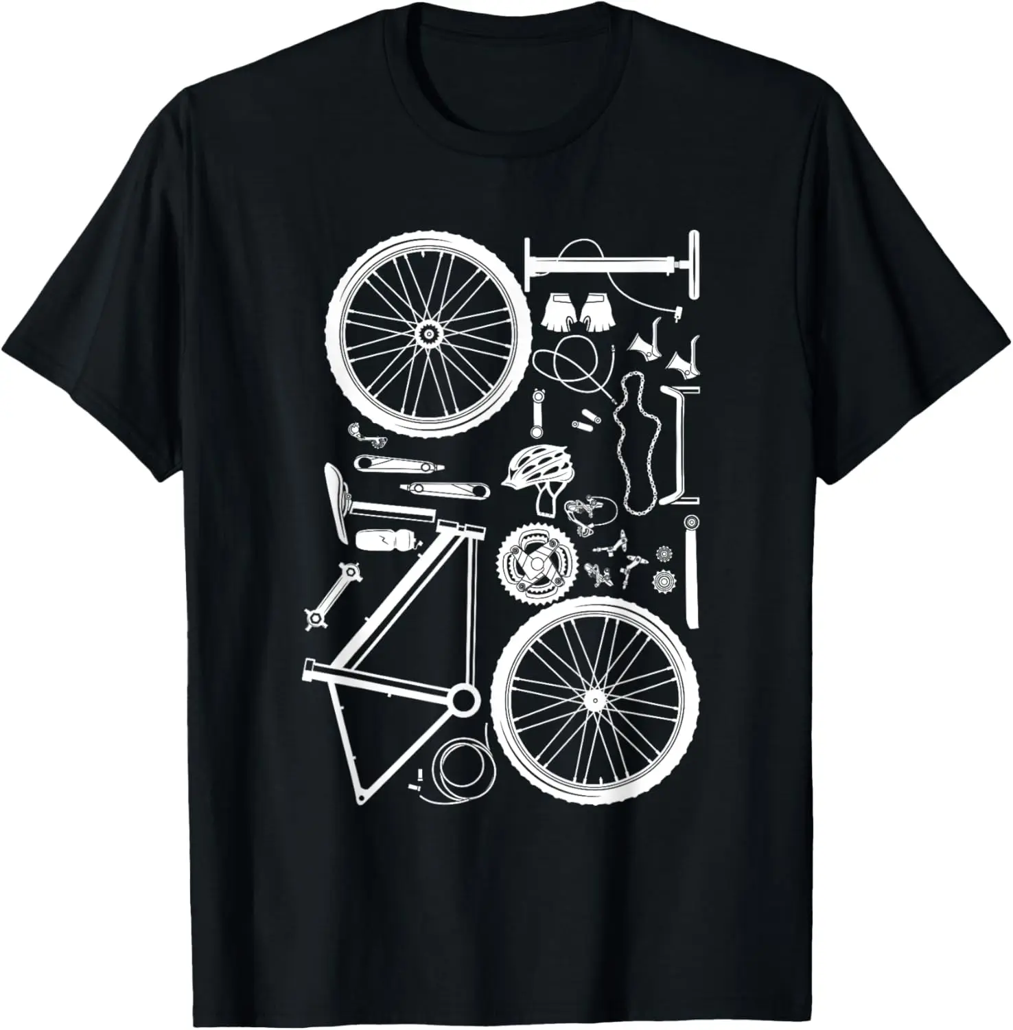 Mountain Biking - Cyclist Rider Bicycle Single Track Riding T-Shirt Customizable Graphic T Shirts Print on Demand Ropa Hombre