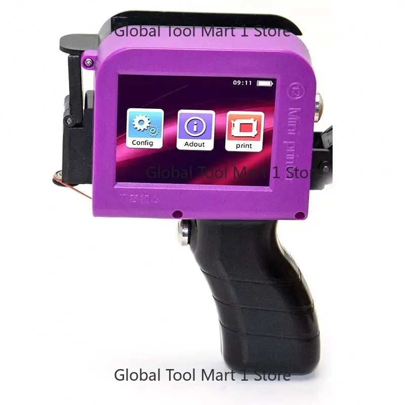 Multi-langu-age DP-19 Hand-held Inkjet Coder L-ED Touch Screen 1200mAh Ink Cartrid-ge Date Logo Pri-nter
