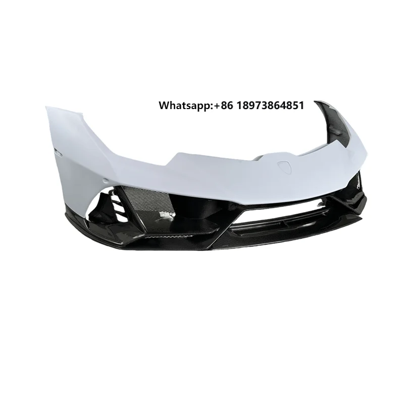 

EVO Style Half Carbon Fiber Body Kit Front Bumper With Front Lip for Lamborghini Huracan LP610-4 LP580