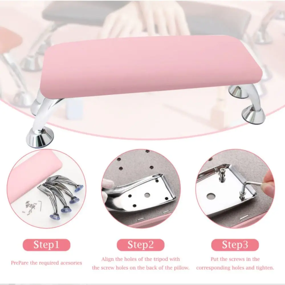 

Foldable Nail Arm Rest Cushion Space-saving Pu Leather Soft Nail Pillow Hand Support Arm Rest Manicure Hand Pillow Manicure Tool