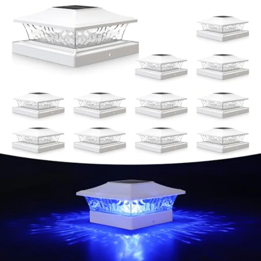 

Солнечный светильник для столбов RGB с изменением цвета, водонепроницаемый, для наружного освещения деревянных и виниловых столбов забора