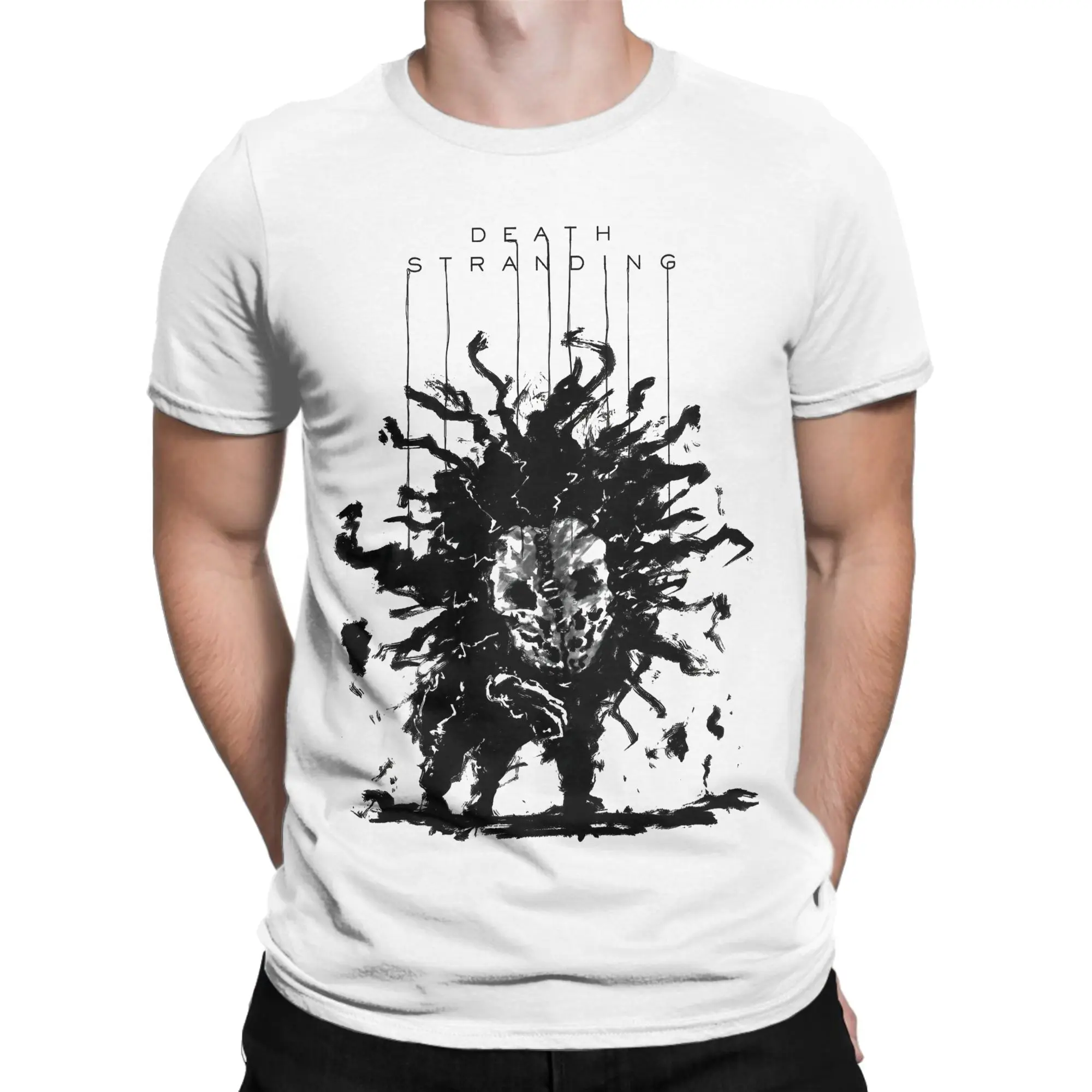 Death Stranding Video Game Men T Shirt PC Gamer Funny Tee Shirt Short Sleeve Round Neck T-Shirt Pure Cotton Summer merch